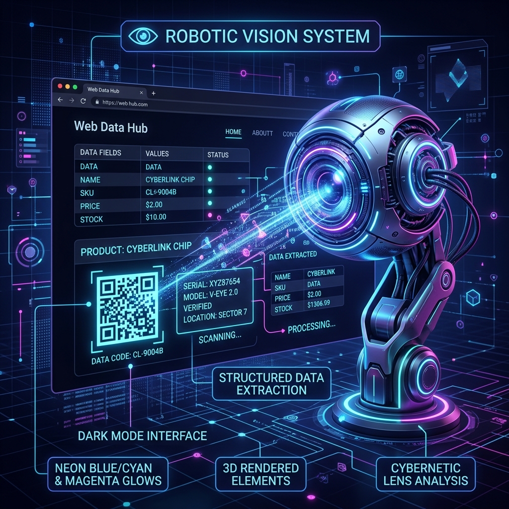 Robotic Eye Scanning Structured Data