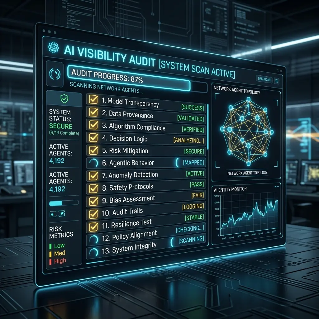 13 pontos AI Láthatóság Audit HUD